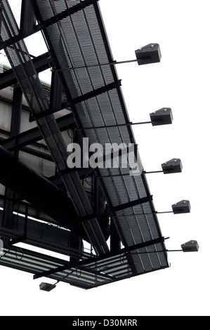 Detail of billboard signage with white sky. Stock Photo