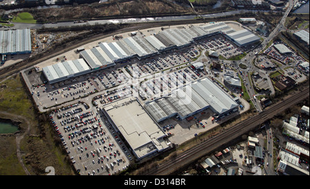 aerial view of Retail World, Parkgate Shopping Centre, Stadium Way, Rotherham Stock Photo