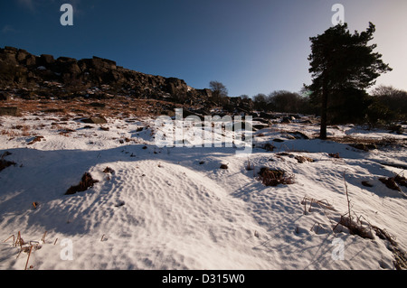 A View Of Rocks At Stanage Edge Above The Derwent Valley In The Peak 