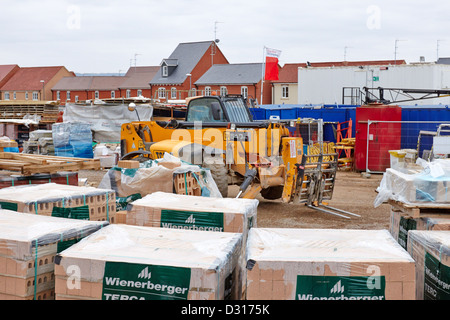 General view of Taylor Wimpey's Buckingham Park new housing development near Aylesbury Stock Photo