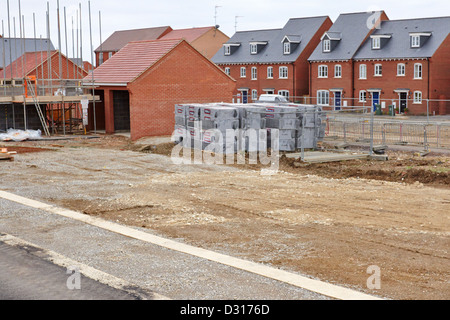 General view of Taylor Wimpey's Buckingham Park new housing development near Aylesbury Stock Photo