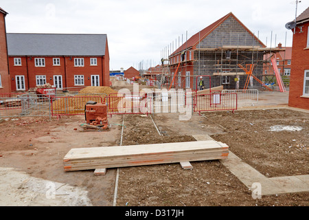 General view of Taylor Wimpey's Buckingham Park new housing development near Aylesbury Stock Photo