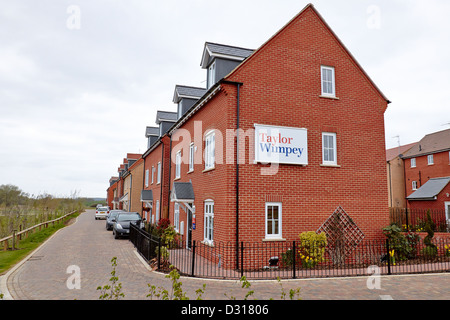 General view of Taylor Wimpey's Buckingham Park new housing development near Aylesbury Stock Photo