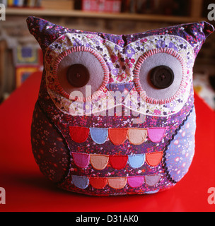 an owl shaped pillow Stock Photo