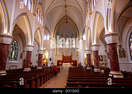 interior of holy rosary cathedral headquarters of the roman catholic archdiocese of Vancouver BC Canada Stock Photo