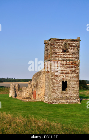 The ruined Knowlton Church Dorset UK Stock Photo