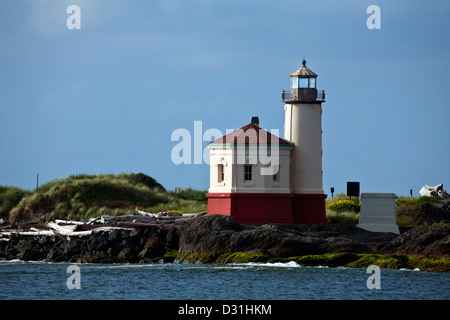 OR00971-00...OREGON - The Coquille River Lighthouse in Bullards Beach State Park, Bandon. Stock Photo