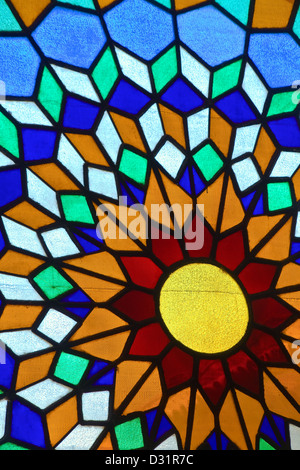 Stained glass windows from the Cathedral-Mosque in Cordoba, Andalucia, Spain Stock Photo