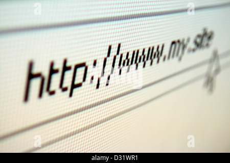 go to www macro network background Stock Photo