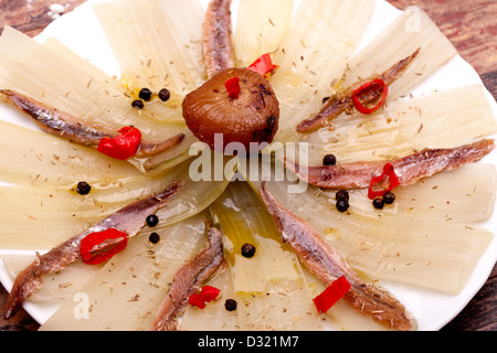 Spicy Chard With Anchovies Stock Photo