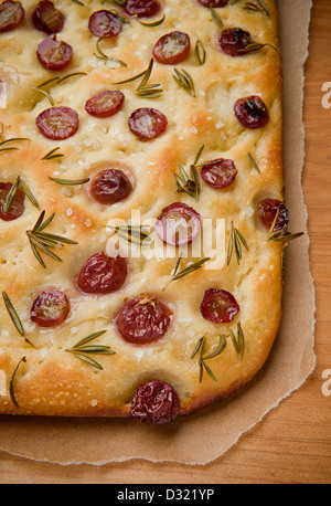 Grapes baked into bread Grapes baked into bread
