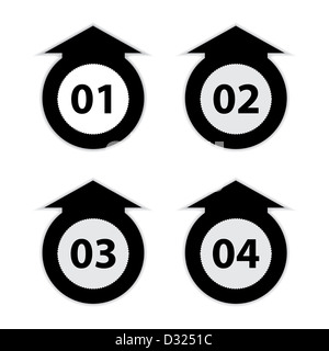 Design of advertisement numbers vector labels stickers tag Stock Photo ...