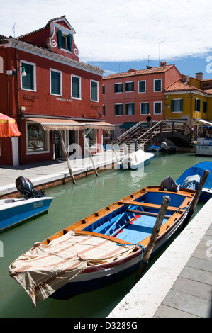 Fondamenta S. Mauro, Burano, Venice, Italy. Stock Photo