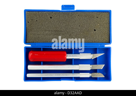 set of scalpel blades in a box Stock Photo