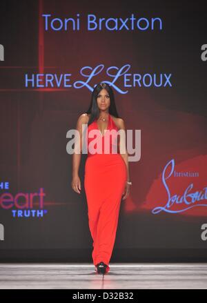 Toni Braxton on the runway for The Heart Truth's Red Dress Collection Runway Fashion Show, Hammerstein Ballroom, New York, NY February 6, 2013. Photo By: Gregorio T. Binuya/Everett Collection Stock Photo