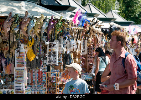 Venetian masks for sale to tourists in San Marco, Venice, Italy. Stock Photo
