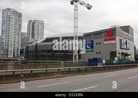 the rogers arena home to the Vancouver Canucks BC Canada Stock Photo