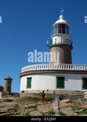 Cabo and faro de Corrubedo,lighthouse,La Coruna province,Galicia,Spain Stock Photo