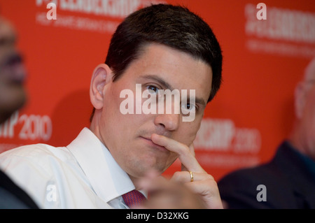 David Miliband at the Labour Party Leadership Hustings at the Millennium Stadium in Cardiff today. Stock Photo