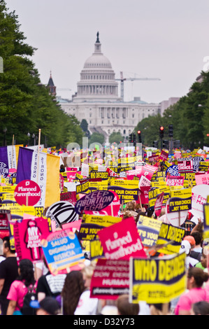 Huge pro-Choice, Women's Rights, Planned Parenthood rally and protest in Washington, DC