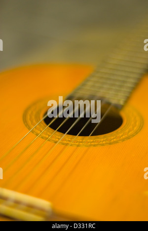 Classical Accoustic Guitar,Six (6) string guitar Stock Photo