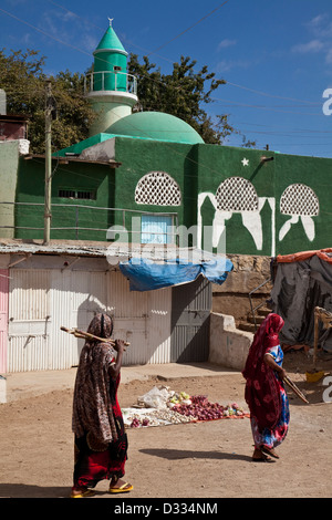 Colourful Mosque, Jugol (Old Town) Harar, Ethiopia Stock Photo