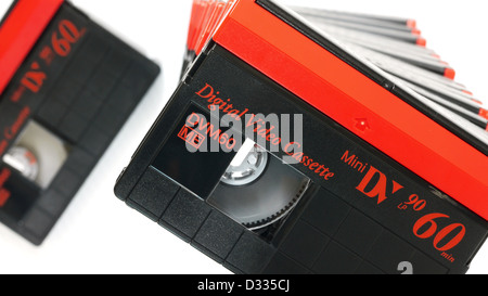 Mini Digital Video Cassette or Mini DV Stock Photo