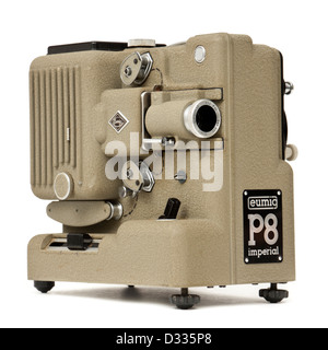 1958 Eumig P8 Imperial 8mm film / movie projector with Eupronar 20mm f/1.4 lens and built-in tape synchroniser Stock Photo