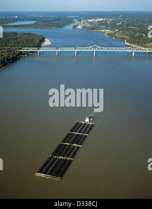 U.S.A., Mississippi, aerial view of the Mississippi River at Vicksburg Stock Photo