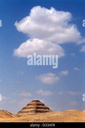 Pyramid of Djoser (Zoser), or step pyramid, Saqqara, Egypt Stock Photo