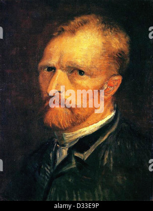 Vincent van Gogh: Self-Portrait. 1886. Oil on canvas. Gemeentemuseum Den Haag, Hague, Netherlands. Stock Photo