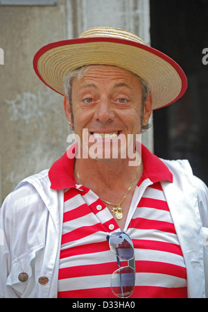 Portrait of William, one of Venice Italy's two Jewish Gondoliers Stock Photo