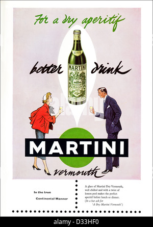 1950s UK Martini Magazine Advert Stock Photo - Alamy