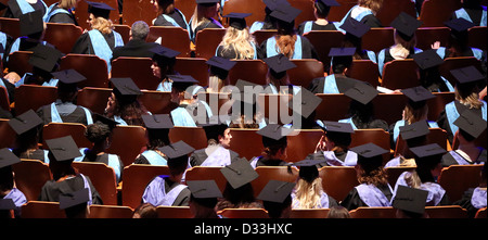 Brighton university students attend there graduation ceremony at the Dome in Brighton. Stock Photo