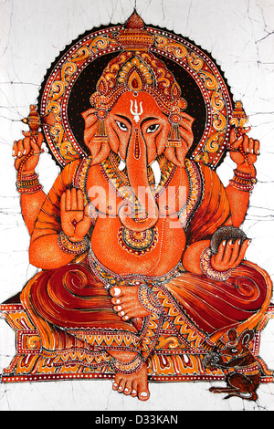 Ganesh Batik From Sri Lanka Stock Photo