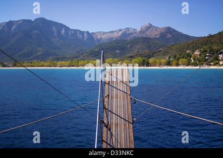 shore seen from a boat Stock Photo