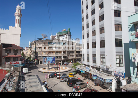 View down India Street in central Dar es Salaam, Tanzania. Stock Photo