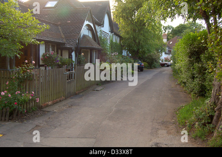 Row of cottages near Hampstead Heath in London, England. Editorial only 19 June 2011 Stock Photo