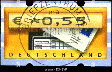 GERMANY - CIRCA 2003: A Stamp printed in German Federal Republic shows letter box, circa 2003 Stock Photo