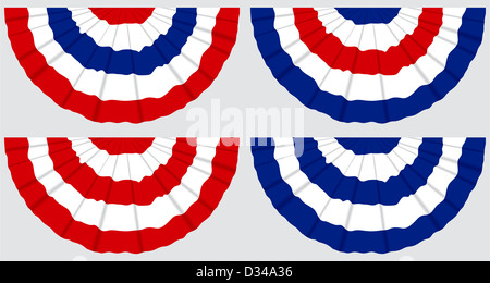 Four Flag Buntings Stock Photo