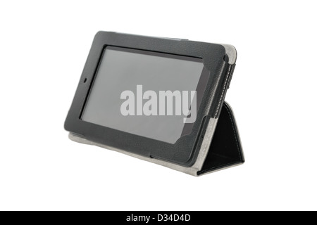 black, blank, book, communicator, computer, device, digital, display, e-book, electronic, flat, global, glossy, gps, gray, input Stock Photo