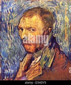 Vincent van Gogh, Self Portrait. 1889. Post-Impressionism. Oil on canvas. Nasjonalgalleriet, Oslo, Norway. Stock Photo