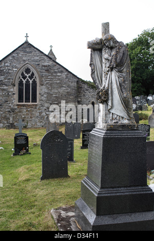 Llanegryn church and graveyard in Wales Stock Photo - Alamy