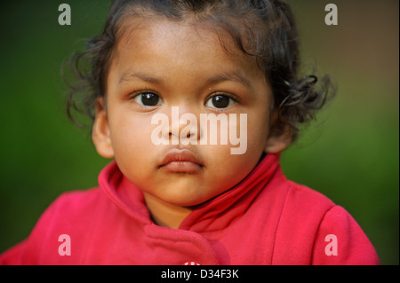 Happy face of an Indian baby girl Stock Photo