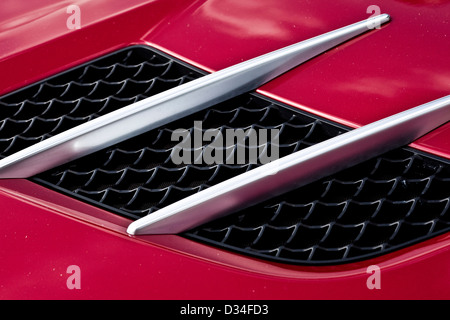 Air vent on the Mercedes Benz SLS AMG luxury car, detail, Winchester, UK, 03 09 2010 Stock Photo