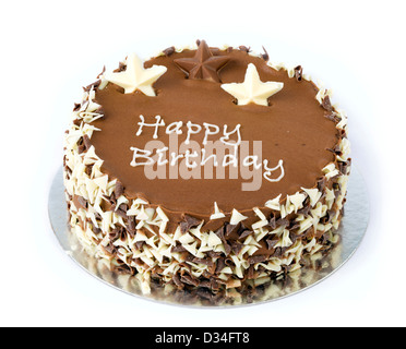Chocolate Birthday Cake Stock Photo