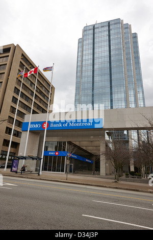 bank of montreal and 401 west georgia tower in downtown Vancouver BC Canada Stock Photo
