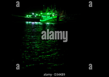 Night fishing Stock Photo