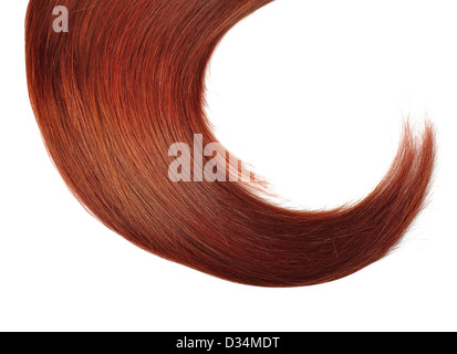Healthy Red Hair isolated on white background Stock Photo