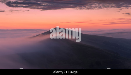 The Great Ridge from Mam Tor Hope valley Peak District Derbyshire Stock Photo